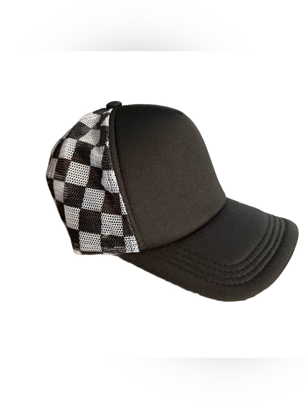 Checkered Checker Black and White Trucker Hat NEW WITHOUT TAGS! Emo Alternative